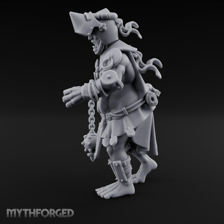 Flail Swinging Lurching Giant Warrior Miniature for Dungeons and Dragons, Pathfinder or other TTRPGs