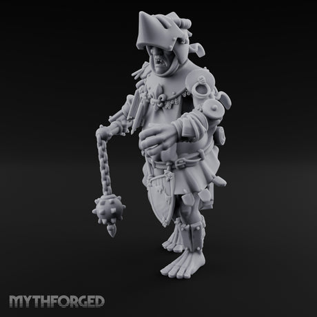 Flail Swinging Lurching Giant Warrior Miniature for Dungeons and Dragons, Pathfinder or other TTRPGs