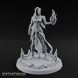 Flame Conjuring Armoured Elf Sorceress Miniature for Dungeons and Dragons, Pathfinder or other TTRPGs