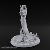 Flame Conjuring Armoured Elf Sorceress Miniature for Dungeons and Dragons, Pathfinder or other TTRPGs