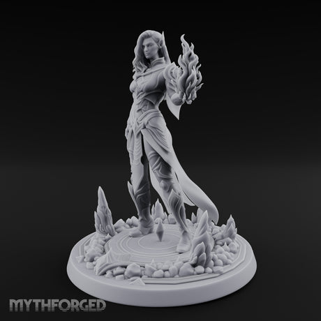 Flame Conjuring Armoured Elf Sorceress gallery 15