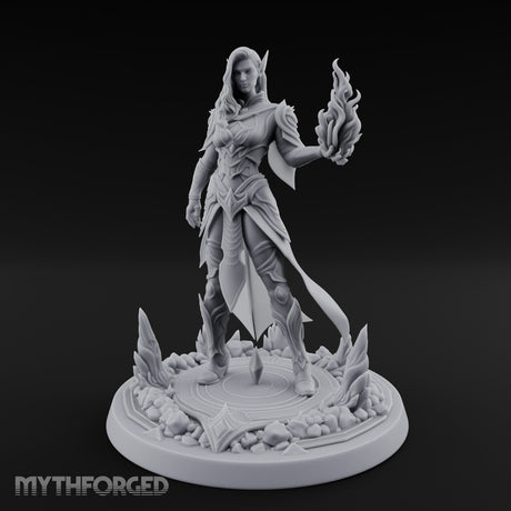 Flame Conjuring Armoured Elf Sorceress gallery 18