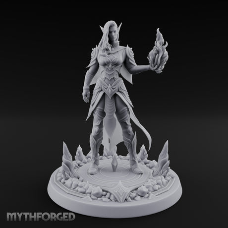 Flame Conjuring Armoured Elf Sorceress gallery 2