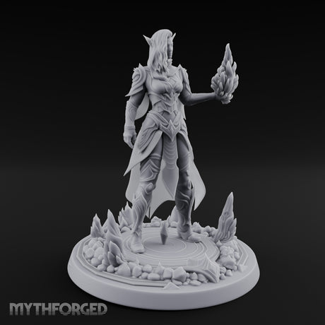 Flame Conjuring Armoured Elf Sorceress gallery 3