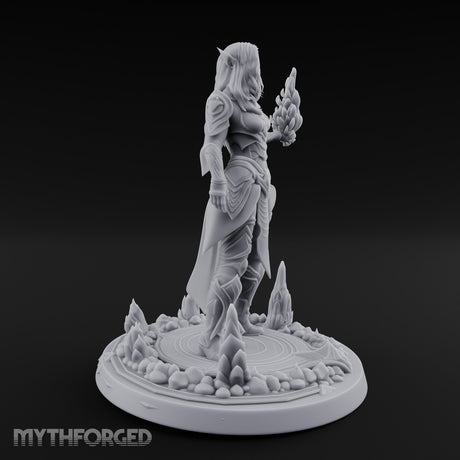 Flame Conjuring Armoured Elf Sorceress gallery 5