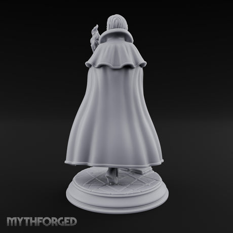 Flame Conjuring Human Sorceress Miniature for Dungeons and Dragons, Pathfinder or other TTRPGs