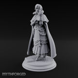 Flame Conjuring Human Sorceress Miniature for Dungeons and Dragons, Pathfinder or other TTRPGs