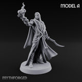 Flame Conjuring, Rippling Robes Human Sorcerer A Miniature for Dungeons and Dragons, Pathfinder or other TTRPGs