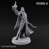 Flame Conjuring, Rippling Robes Human Sorcerer A Miniature for Dungeons and Dragons, Pathfinder or other TTRPGs