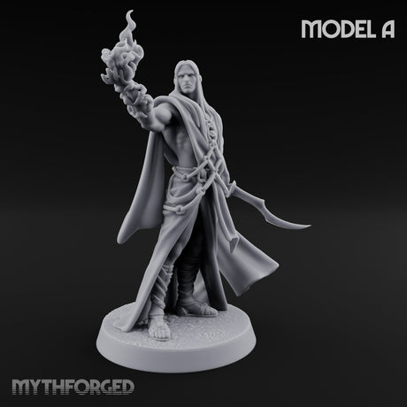 Flame Conjuring, Rippling Robes Human Sorcerer A gallery 1