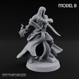 Flame Conjuring, Rippling Robes Human Sorcerer B Miniature for Dungeons and Dragons, Pathfinder or other TTRPGs