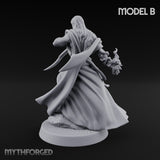 Flame Conjuring, Rippling Robes Human Sorcerer B Miniature for Dungeons and Dragons, Pathfinder or other TTRPGs