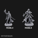 Flame Conjuring, Rippling Robes Human Sorcerers Miniature for Dungeons and Dragons, Pathfinder or other TTRPGs