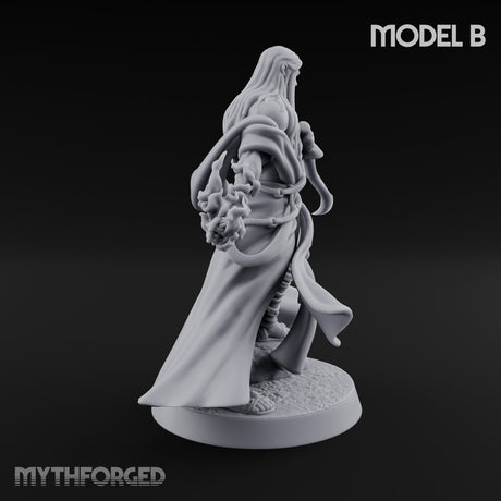 Flame Conjuring, Rippling Robes Human Sorcerers Miniature for Dungeons and Dragons, Pathfinder or other TTRPGs