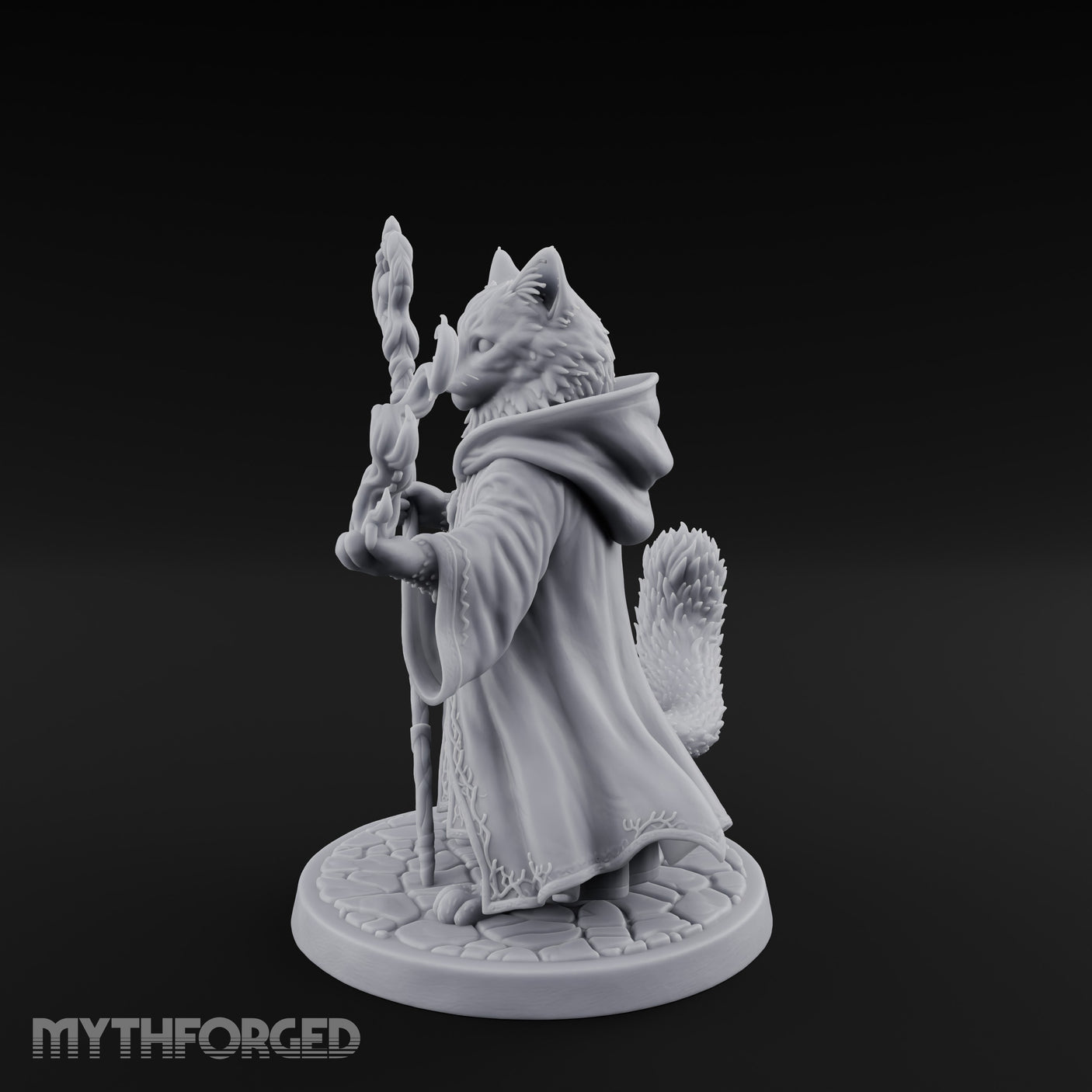 Flame Conjuring Tabaxi Sorcerer Miniature for Dungeons and Dragons, Pathfinder or other TTRPGs