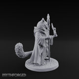 Flame Conjuring Tabaxi Sorcerer Miniature for Dungeons and Dragons, Pathfinder or other TTRPGs