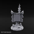 Flame-Crowned Skull-Spiked Necromancer Notice Board Miniature for Dungeons and Dragons, Pathfinder or other TTRPGs
