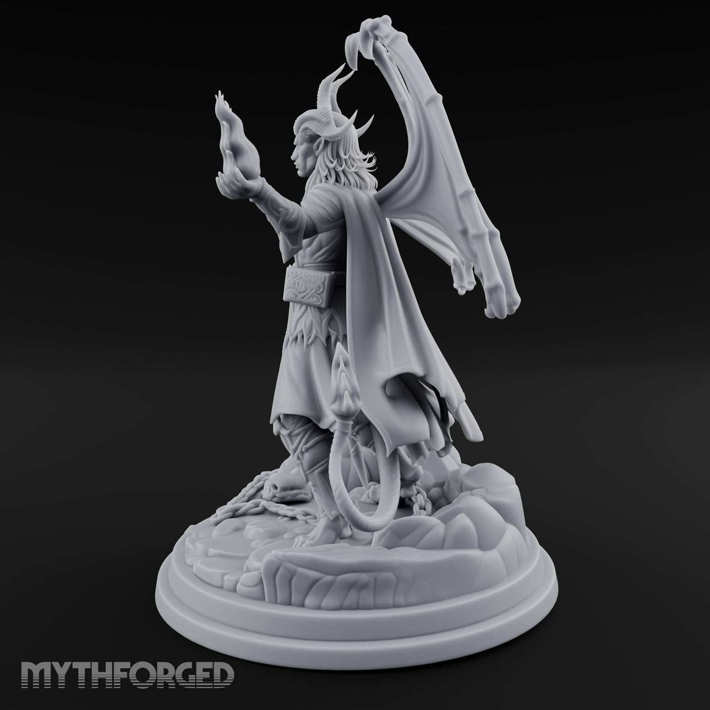 Flame Tailed Hand Raised Demon Sorcerer gallery 14