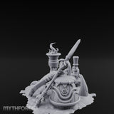 Flame-Topped Rope-Wound Tribal Torch Scene Miniature for Dungeons and Dragons, Pathfinder or other TTRPGs