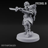 Flamer Rifle Advancing Shogunate Yeoman B Miniature for Dungeons and Dragons, Pathfinder or other TTRPGs