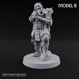 Flamer Rifle Advancing Shogunate Yeoman B Miniature for Dungeons and Dragons, Pathfinder or other TTRPGs