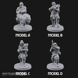 Flamer Rifle Advancing Shogunate Yeomen Miniature for Dungeons and Dragons, Pathfinder or other TTRPGs