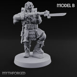 Flamer Rifle Advancing Shogunate Yeomen Miniature for Dungeons and Dragons, Pathfinder or other TTRPGs