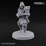 Flamer Rifle Advancing Shogunate Yeomen Miniature for Dungeons and Dragons, Pathfinder or other TTRPGs