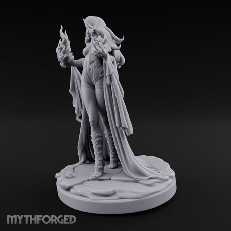 Flames Conjured Robes Billowing Elf Sorceress gallery 14