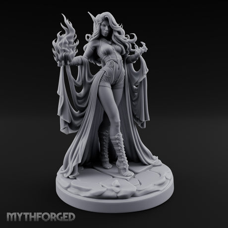 Flames Conjured Robes Billowing Elf Sorceress gallery 18