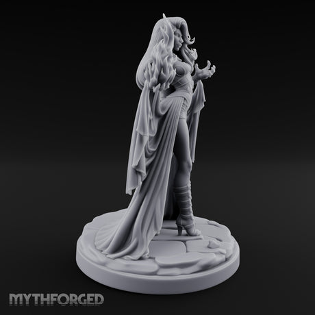 Flames Conjured Robes Billowing Elf Sorceress gallery 4