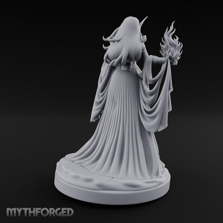 Flames Conjured Robes Billowing Elf Sorceress gallery 7