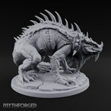 Collar Spiked, Spines Raised Giant Lizard