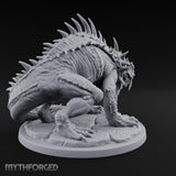 Collar Spiked, Spines Raised Giant Lizard