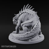 Collar Spiked, Spines Raised Giant Lizard