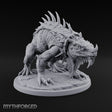 Collar Spiked, Spines Raised Giant Lizard