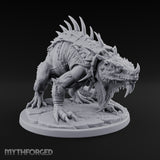 Collar Spiked, Spines Raised Giant Lizard