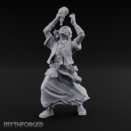 Flask Draining Alchemist Miniature for Dungeons and Dragons, Pathfinder or other TTRPGs