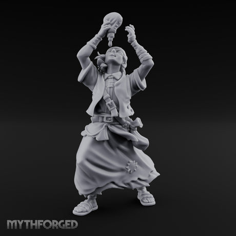 Flask Draining Alchemist Miniature for Dungeons and Dragons, Pathfinder or other TTRPGs