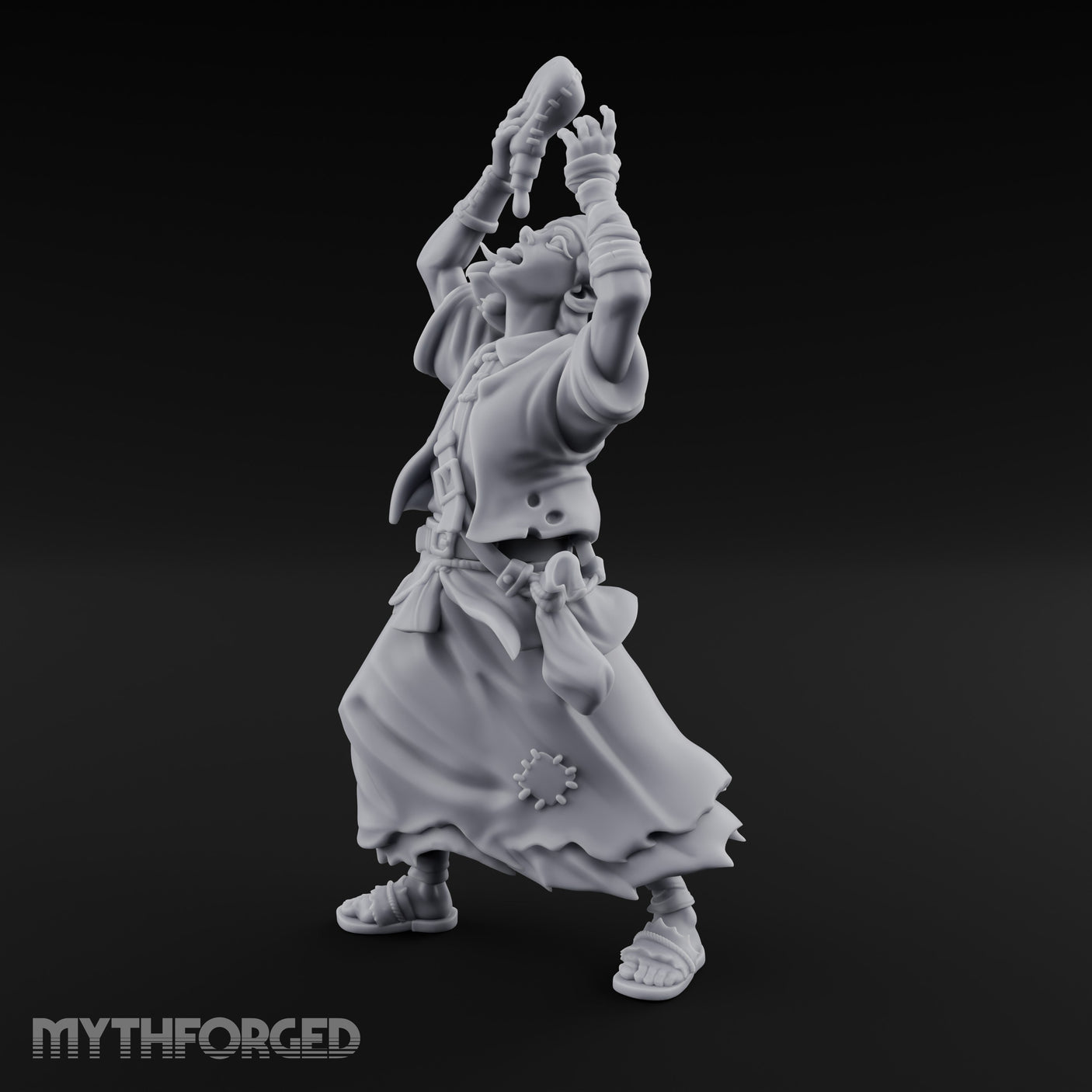 Flask Draining Alchemist Miniature for Dungeons and Dragons, Pathfinder or other TTRPGs