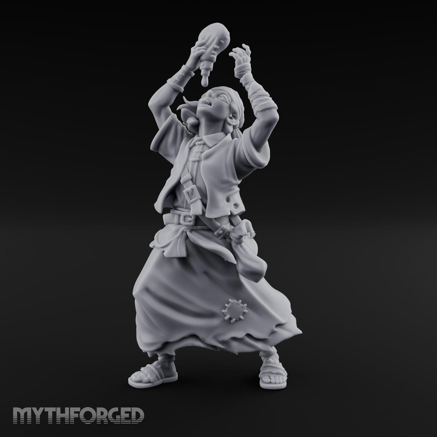 Flask Draining Alchemist Miniature for Dungeons and Dragons, Pathfinder or other TTRPGs