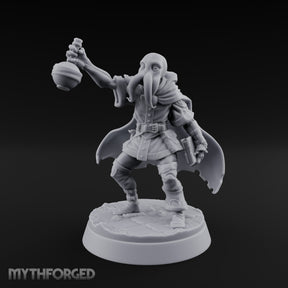 Flask Hurling Mind Flayer Alchemist Miniature for Dungeons and Dragons, Pathfinder or other TTRPGs