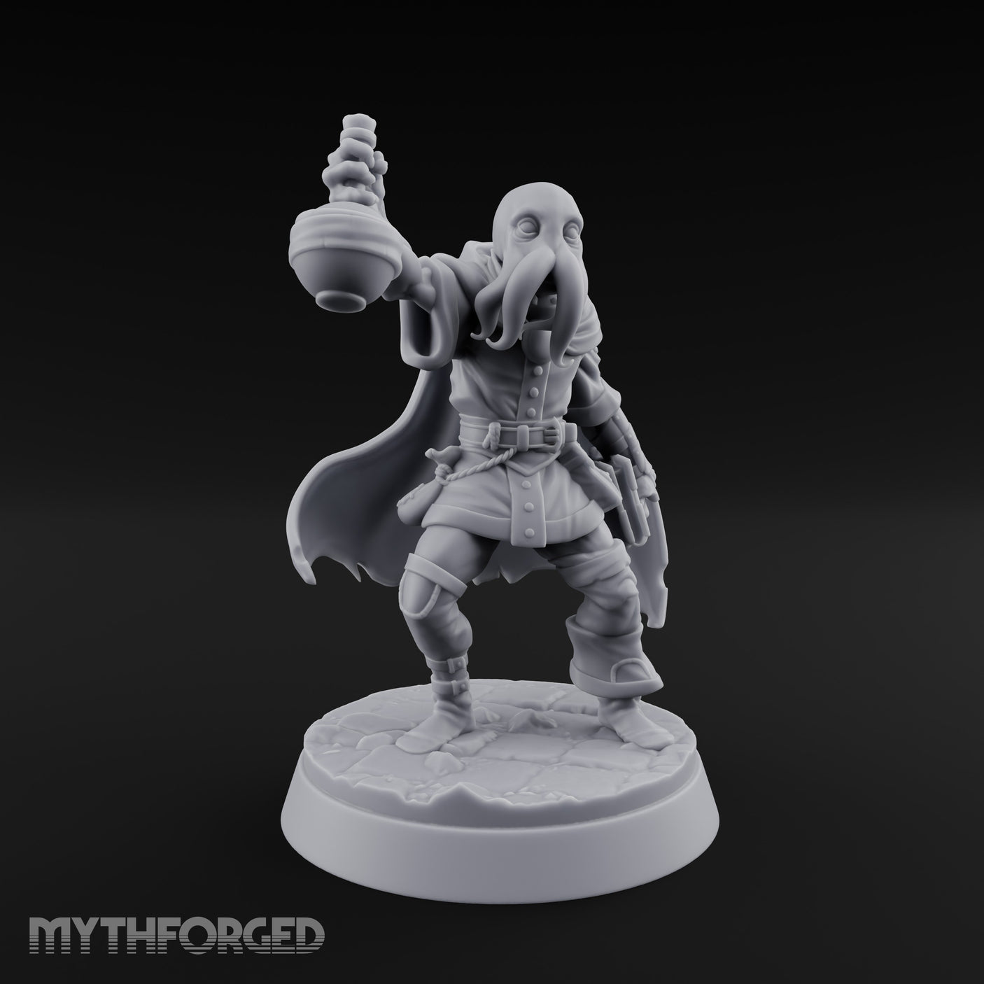 Flask Hurling Mind Flayer Alchemist Miniature for Dungeons and Dragons, Pathfinder or other TTRPGs