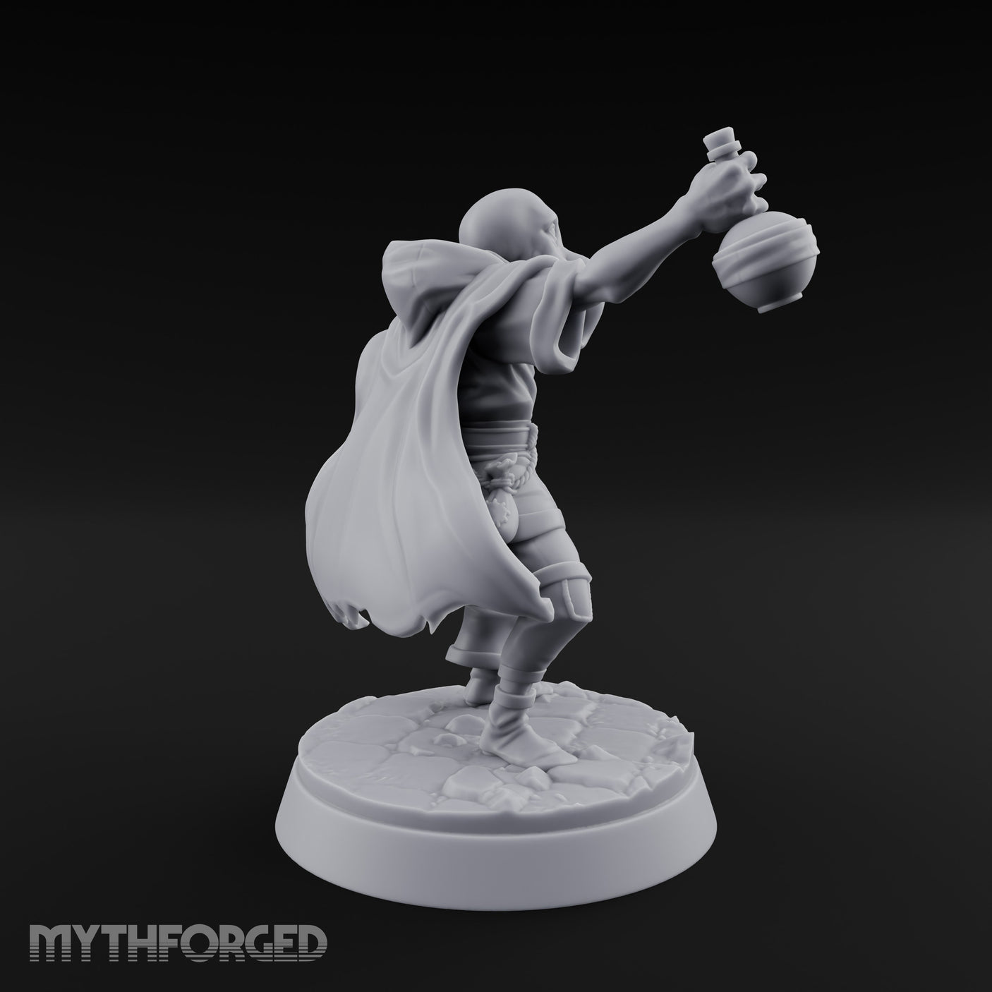Flask Hurling Mind Flayer Alchemist Miniature for Dungeons and Dragons, Pathfinder or other TTRPGs