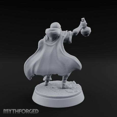 Flask Hurling Mind Flayer Alchemist Miniature for Dungeons and Dragons, Pathfinder or other TTRPGs