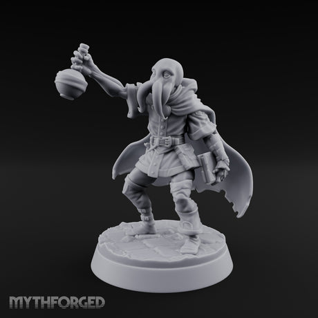 Flask Hurling Mind Flayer Alchemist Miniature for Dungeons and Dragons, Pathfinder or other TTRPGs
