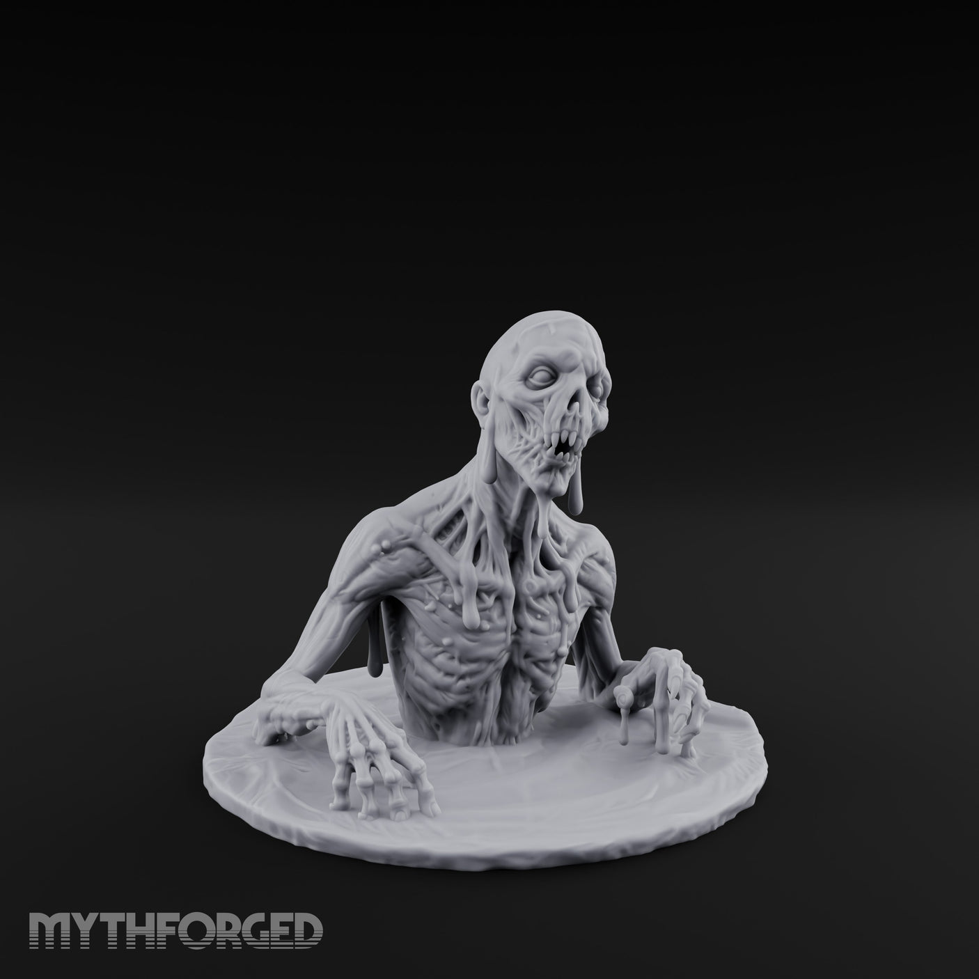 Flesh-Dripping Surface-Clawing Zombie Lurker Miniature for Dungeons and Dragons, Pathfinder or other TTRPGs
