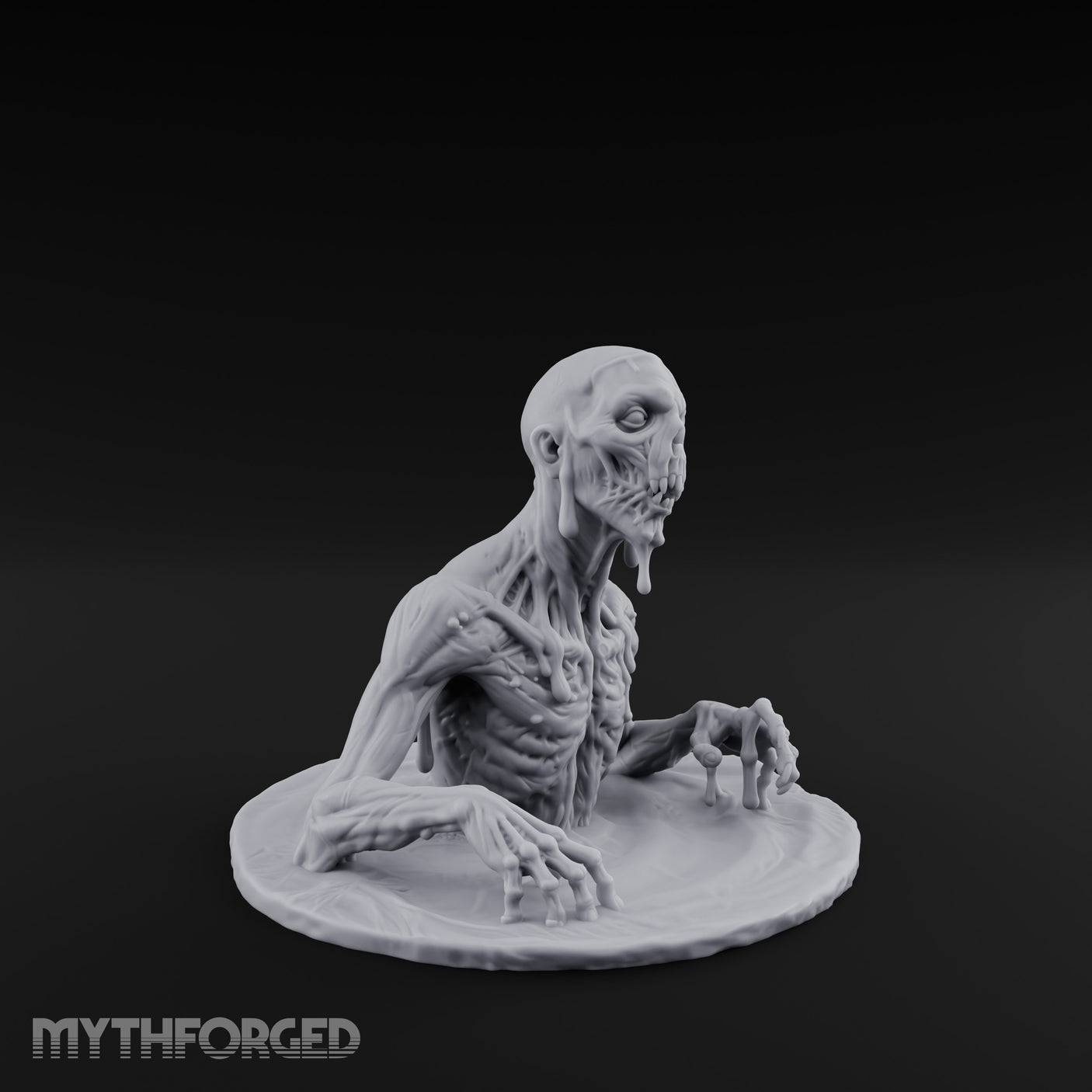 Flesh-Dripping Surface-Clawing Zombie Lurker Miniature for Dungeons and Dragons, Pathfinder or other TTRPGs