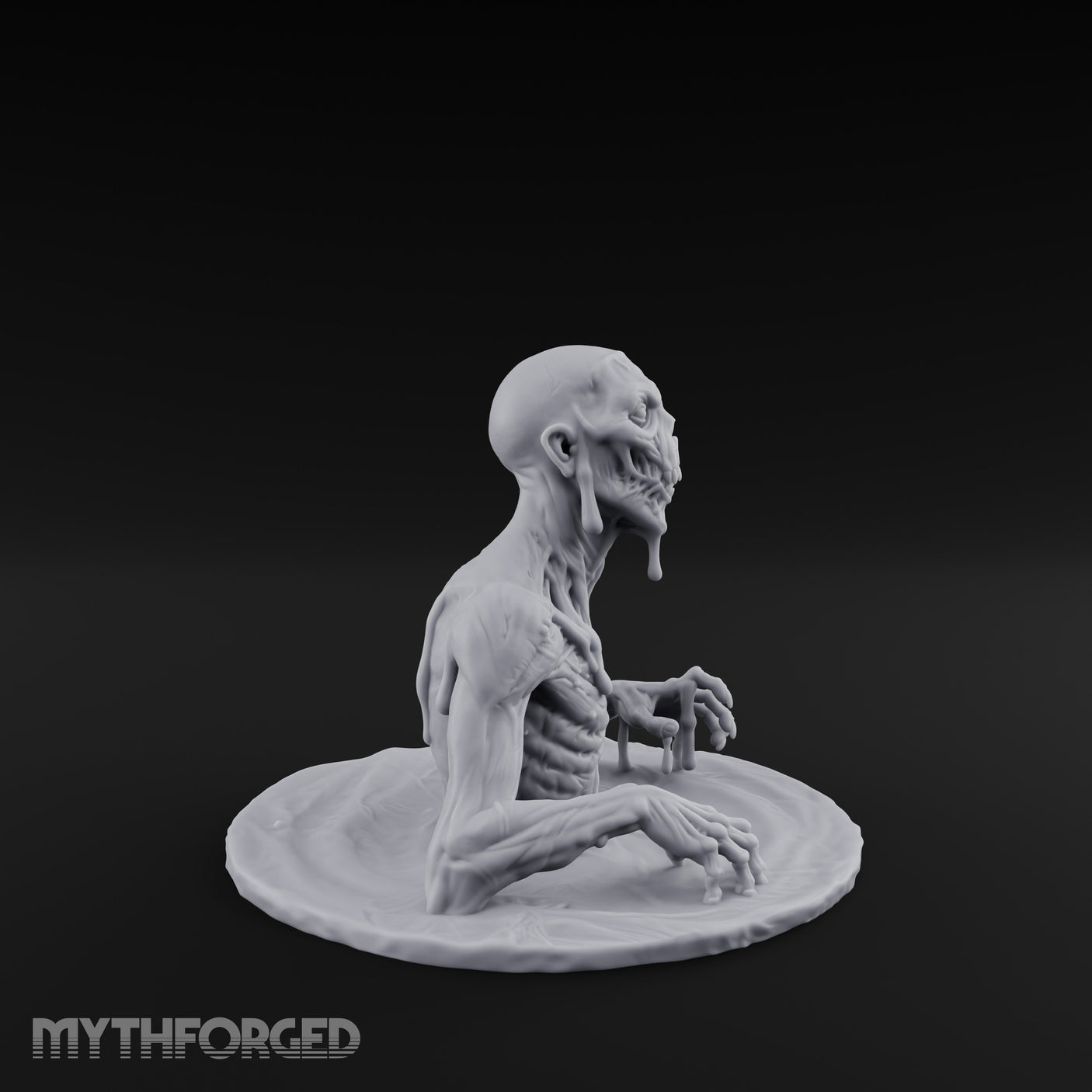 Flesh-Dripping Surface-Clawing Zombie Lurker Miniature for Dungeons and Dragons, Pathfinder or other TTRPGs