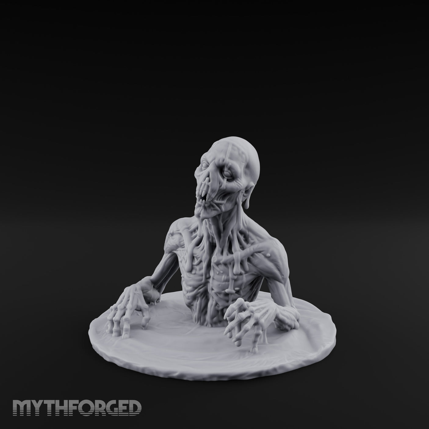 Flesh-Dripping Surface-Clawing Zombie Lurker Miniature for Dungeons and Dragons, Pathfinder or other TTRPGs